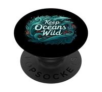 Keep Oceans Wild Marine Life Conservation Ocean PopSockets Adhesive PopGrip