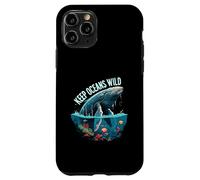 Keep Oceans Wild Whale Conservation Marine Life Design Case for iPhone 11 Pro