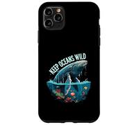 Keep Oceans Wild Whale Conservation Marine Life Design Case for iPhone 11 Pro Max