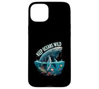 Keep Oceans Wild Whale Conservation Marine Life Design Case for iPhone 15 Plus