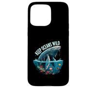Keep Oceans Wild Whale Conservation Marine Life Design Case for iPhone 15 Pro Max