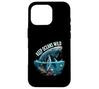 Keep Oceans Wild Whale Conservation Marine Life Design Case for iPhone 16 Pro