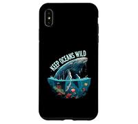 Keep Oceans Wild Whale Conservation Marine Life Design Case for iPhone XS Max