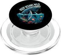 Keep Oceans Wild Whale Conservation Marine Life Design PopSockets PopGrip for MagSafe
