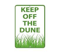 Keep Off the Dune - Hazard Sign, Keep Off Grass - Metal Aluminum Tin Wall Sign, 16x12 Inch - Indoor & Outdoor Decor