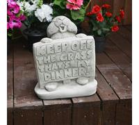 Keep off the Grass' Bunny Garden Ornament