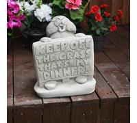 'keep Off The Grass' Bunny Garden Ornament