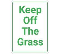 Keep Off The Grass Sign 8X12 Inch Rust Free Aluminum Easy To Read & Sturdy Keep Out Outdoor Metal Signs For Home Farm Yard