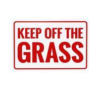 Keep off the grass warning,prohibition security metal signs for home busines outdoor indoor road yard garage street wall caution decor 8×12 INCH