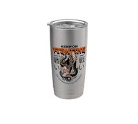 Keep On Fighting (Fighter Statement) (Eagle Graphic) Stainless Steel Insulated Tumbler