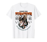 Keep On Fighting (Fighter Statement) (Eagle Graphic) T-Shirt