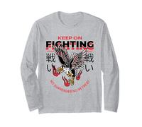 Keep On Fighting - No Surrender No Retreat (Eagle Graphic) Long Sleeve T-Shirt