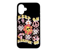 Keep On Keepin’ On Retro Daisy Graphic Case for iPhone 16 Plus