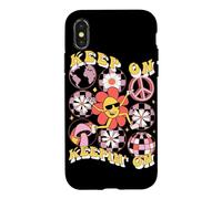 Keep On Keepin’ On Retro Daisy Graphic Case for iPhone X/XS