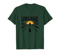Keep on Truckin' Long Haul Life Trucker Retro Road Trip T-Shirt, Men, Forest Green, S