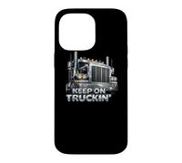Keep On Truckin Semi Truck Driver Big Rig Vintage Trucker Case for iPhone 14 Pro Max