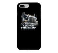 Keep On Truckin Semi Truck Driver Big Rig Vintage Trucker Case for iPhone 7 Plus/8 Plus