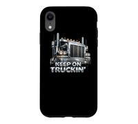 Keep On Truckin Semi Truck Driver Big Rig Vintage Trucker Case for iPhone XR
