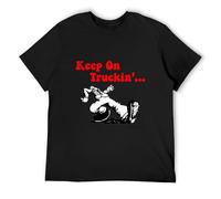Keep on Trucking Truckin Mens T-Shirt Black Graphic Unisex Tee Shirt M