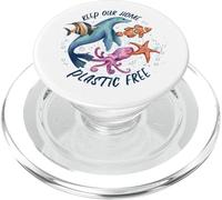 Keep Our Home Plastic Free Environment Awareness Sea Animals PopSockets PopGrip for MagSafe