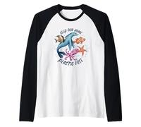 Keep Our Home Plastic Free Environment Awareness Sea Animals Raglan Baseball Tee