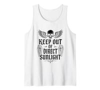 Keep Out of Direct Sunlight Funny Vampire Punk Emo Occult Tank Top