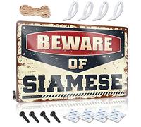 Keep Out Signs Private Property Beware of Siamese Metal Sign Man Cave Rules Cool Room Accessories ( Size : 20X30CM )