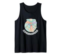 Keep Palm and Enjoy Cute Tree with Birds Funny Retro Holiday Tank Top