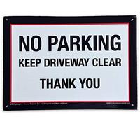 Keep parking frustrations at bay with this No Parking Sign - Keep Your Driveway, Entrance and Exit Clear - Fade and Water Resistant