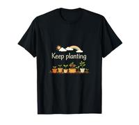 Keep Planting Plant Parent Cottagecore Seedlings Rainbow T-Shirt