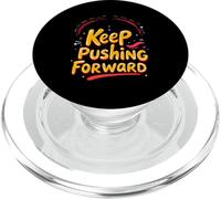 Keep Pushing Forward Vibrant Retro Motivational PopSockets PopGrip for MagSafe