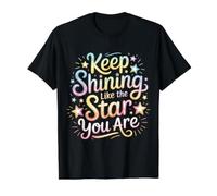 Keep Shining Like The Star You are Optimism Mindset ||- Value Graphic T-Shirt, Men, Black, M