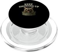Keep Showing Up Funny Raccoon Growth Mindset Progress PopSockets PopGrip for MagSafe