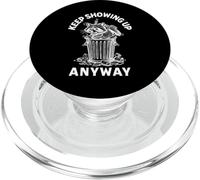 Keep Showing Up Raccoon Growth Mindset Progress PopSockets PopGrip for MagSafe