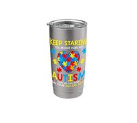 Keep Staring You Might Cure My Autism Puzzle Gift Stainless Steel Insulated Tumbler
