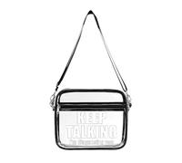 Keep Talking Diagnosing You Women's Clear Crossbody Bag Fashion Purses Small Shoulder Handbags, Stadium Approved