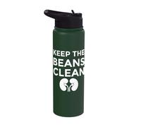 Keep The Beans Clean Funny World Kidney Disease Awareness Stainless Steel Insulated Water Bottle