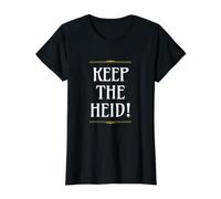 Keep the Heid! Stay Calm! Scottish Saying, Scotland Slang Value Graphic T-Shirt, Women, Black, S