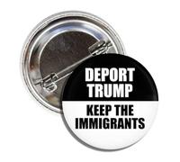 Keep The Immigrants Deport Trump Retro Anti-Trump Button 1.5 inches, Resist No Kings Badge