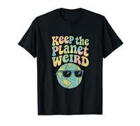 Keep the Planet Weird Eco Friendly Tie Dye Pastel Earth T-Shirt