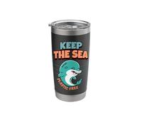 Keep The Sea Plastic Free Earth Day Protect Oceans Stainless Steel Insulated Tumbler