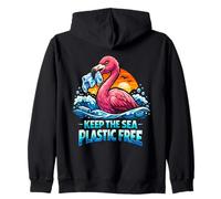 Keep The Sea Plastic Free Earth Day Zip Hoodie