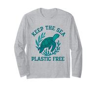 Keep The Sea Plastic Free Sea Turtle Eco Ocean Earth Day Long Sleeve T-Shirt