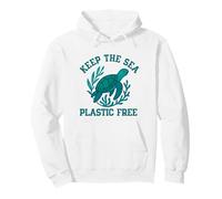 Keep The Sea Plastic Free Sea Turtle Eco Ocean Earth Day Pullover Hoodie
