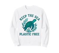 Keep The Sea Plastic Free Sea Turtle Eco Ocean Earth Day Sweatshirt