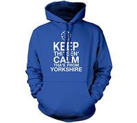 Keep Thi' Sen'Calm Tha's from Yorkshire Unisex Hoodie - Blue X-Large