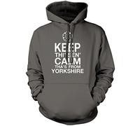 Keep Thi' Sen'Calm Tha's from Yorkshire Unisex Hoodie - Grey Medium