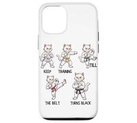Keep Training Till The Belt Turns Black Taekwondo Cat Case for iPhone 12/12 Pro