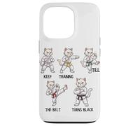 Keep Training Till The Belt Turns Black Taekwondo Cat Case for iPhone 13 Pro