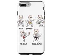 Keep Training Till The Belt Turns Black Taekwondo Cat Case for iPhone 7 Plus/8 Plus
